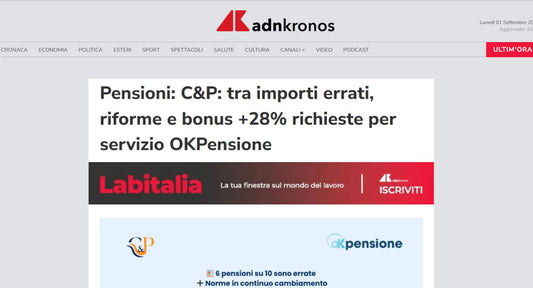 Pensioni: C&P: tra importi errati, riforme e bonus +28% richieste per servizio OKPensione