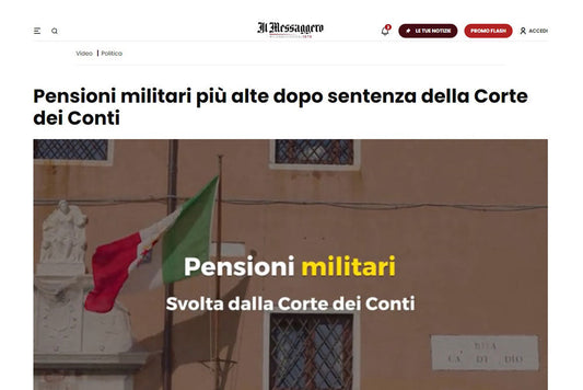 Pensioni militari più alte dopo sentenza della Corte dei Conti